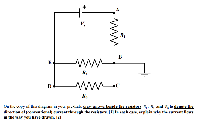 Solved On the copy of this diagram in your pre-Lab, draw | Chegg.com