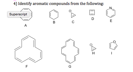 Solved Identify aromatic compounds from the following: | Chegg.com