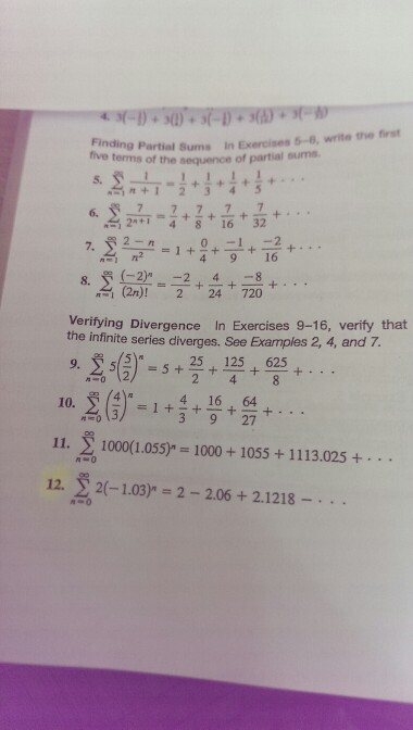 Solved in 6 e, write the first terms of the sequence of | Chegg.com