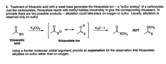 Solved Treatment of thioacetic acid with a weak base | Chegg.com