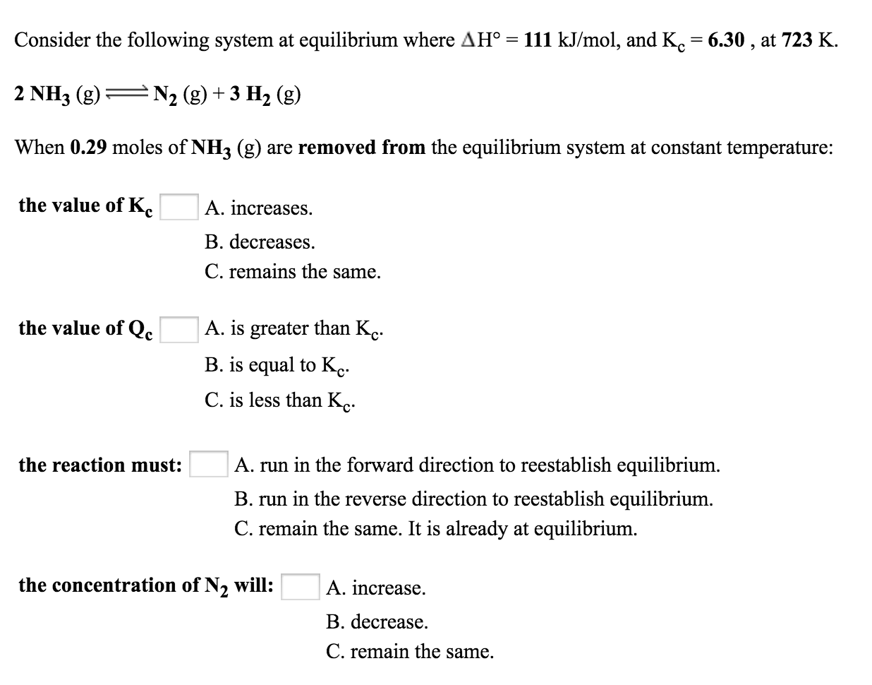 Solved Consider The Following System At Equilibrium Where | Chegg.com