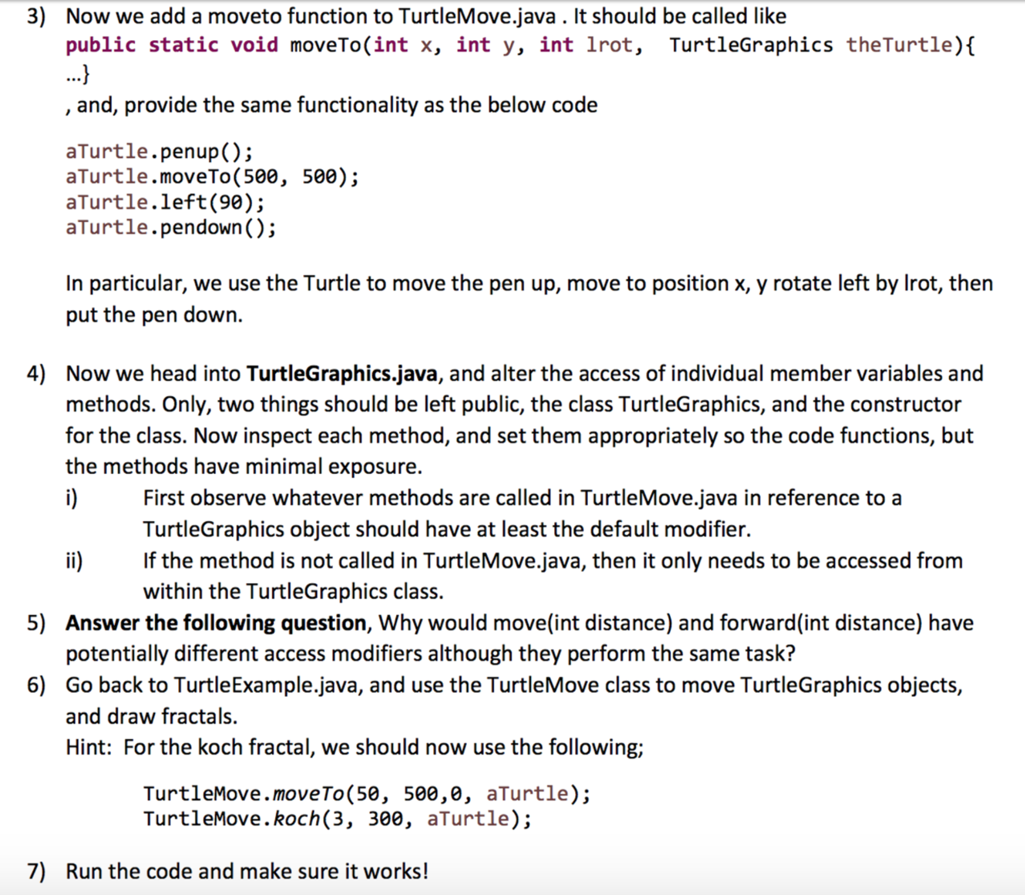 Solved Turtle Example import | Chegg.com