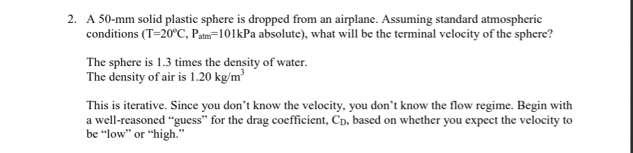 Solved A 50-mm solid plastic sphere is dropped from an | Chegg.com