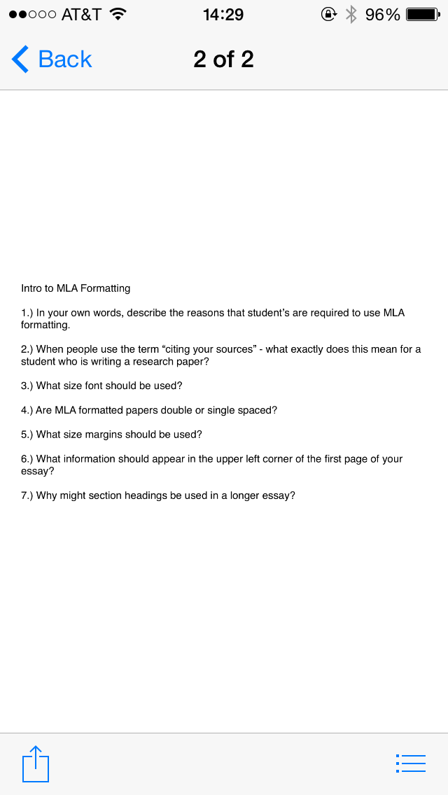 answering questions in essay format example