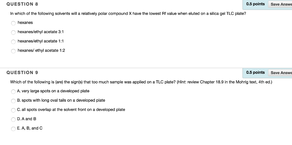 Solved In which of the following solvents will a relatively | Chegg.com