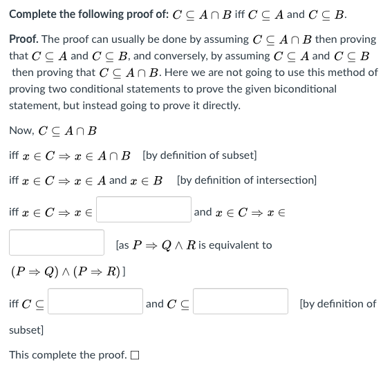 Solved It Is Always True That If A And B Are Any Sets, Then | Chegg.com