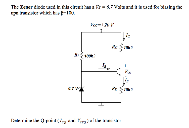 Solved The Zener diode used in this circuit has a V_z = 6.7 | Chegg.com