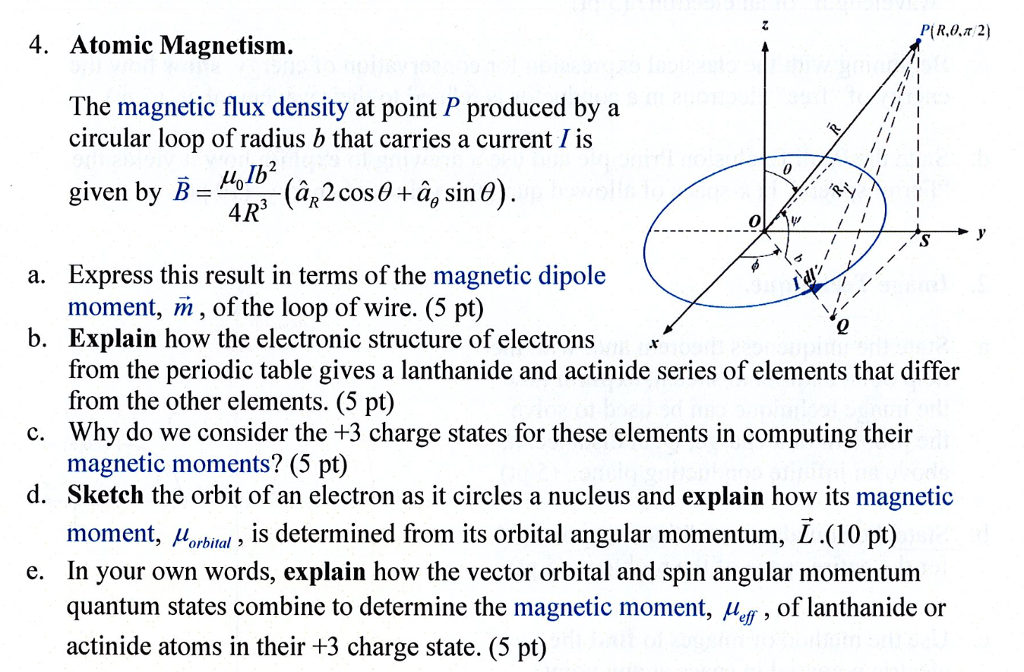 The magnetic flux density at point P produced by a | Chegg.com