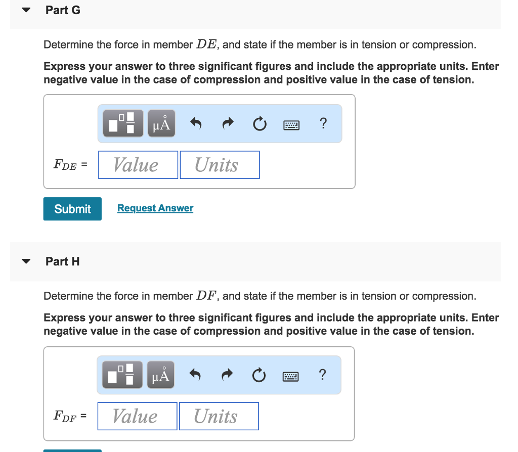 Solved Determine the force in member AB, and state if the