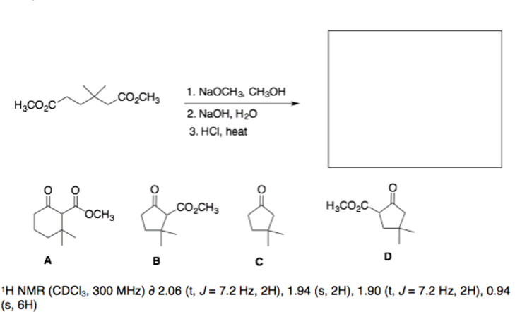 Solved 1 NaOCH3 CH3OH CO2CH3 H3CO2C 2 NaOH H20 3 HCI Chegg Com   PhpAwnEZx 