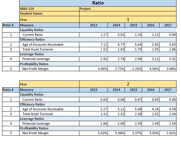 Solved Financial Analysis Report: Compare the two firms | Chegg.com