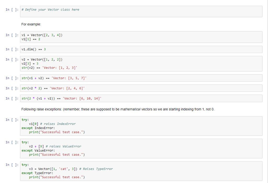 Solved Question 2: Defining Vectors (7 points) Define | Chegg.com
