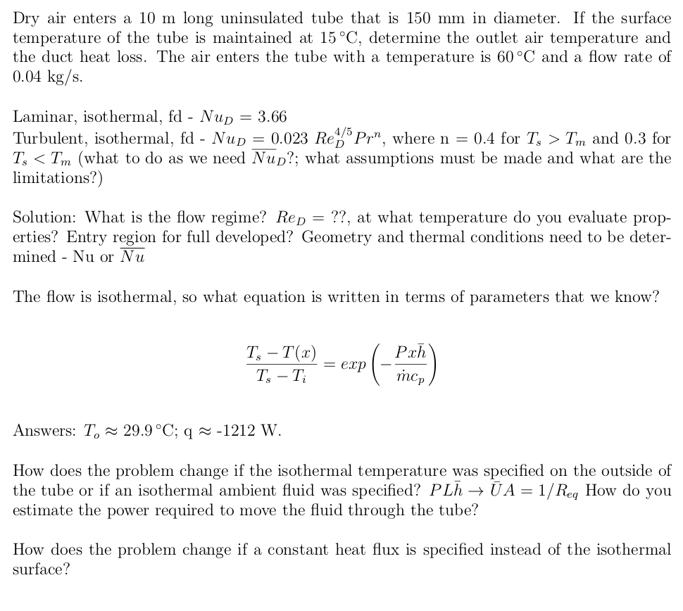 Solved How does the problem change if the isothermal | Chegg.com