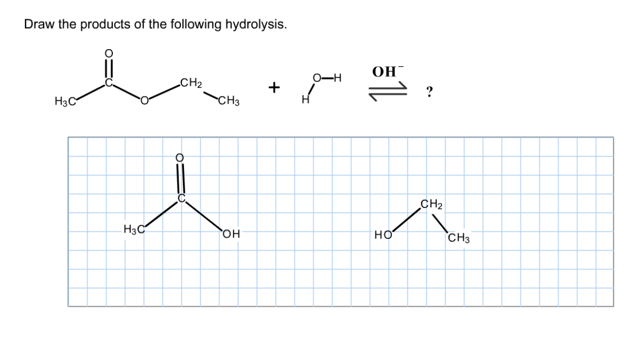 Solved Draw the products of the following hydrolysis