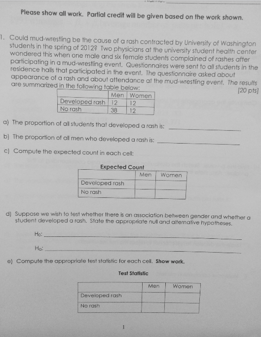 Please show all work. Partial credit will be given | Chegg.com