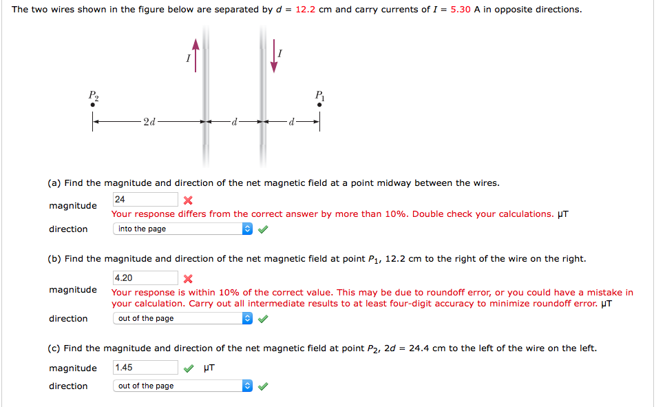 Solved The Two Wires Shown In The Figure Below Are Separated Chegg