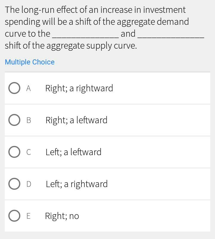 Solved An decrease in Aggregate Supply results in a Multiple | Chegg.com