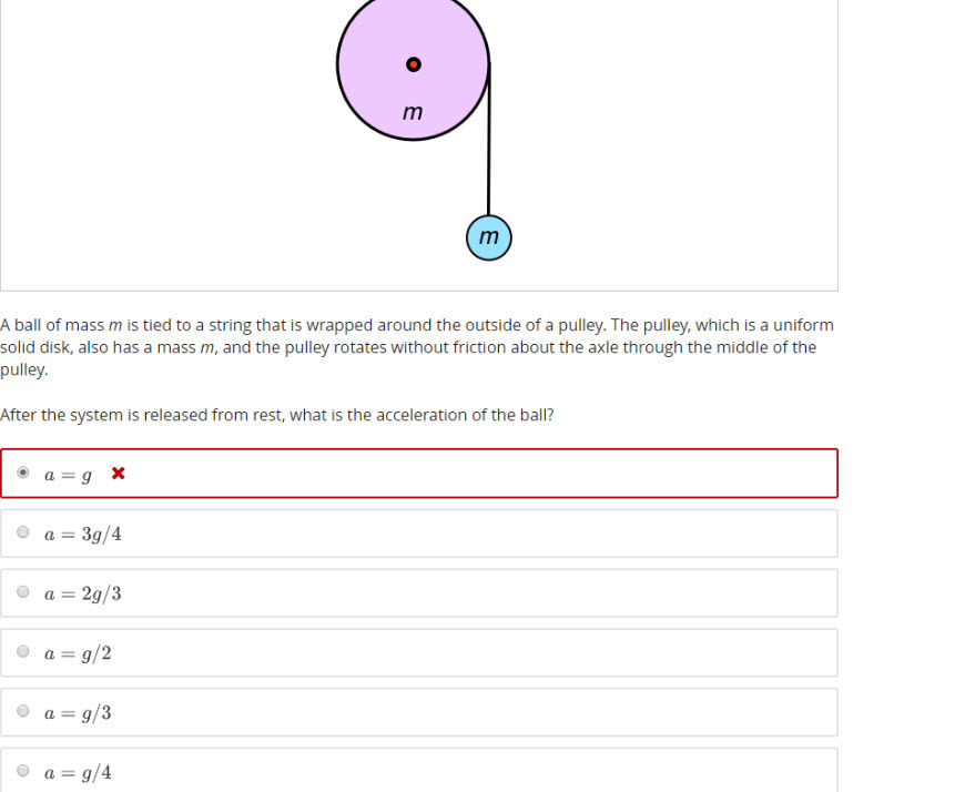 Solved A ball of mass m is tied to a string that is