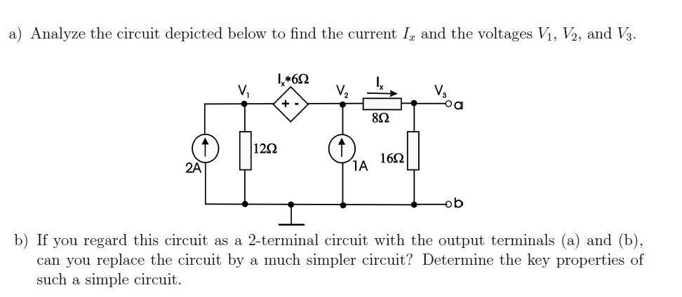 Solved A) Analyze The Circuit Depicted Below To Find The | Chegg.com