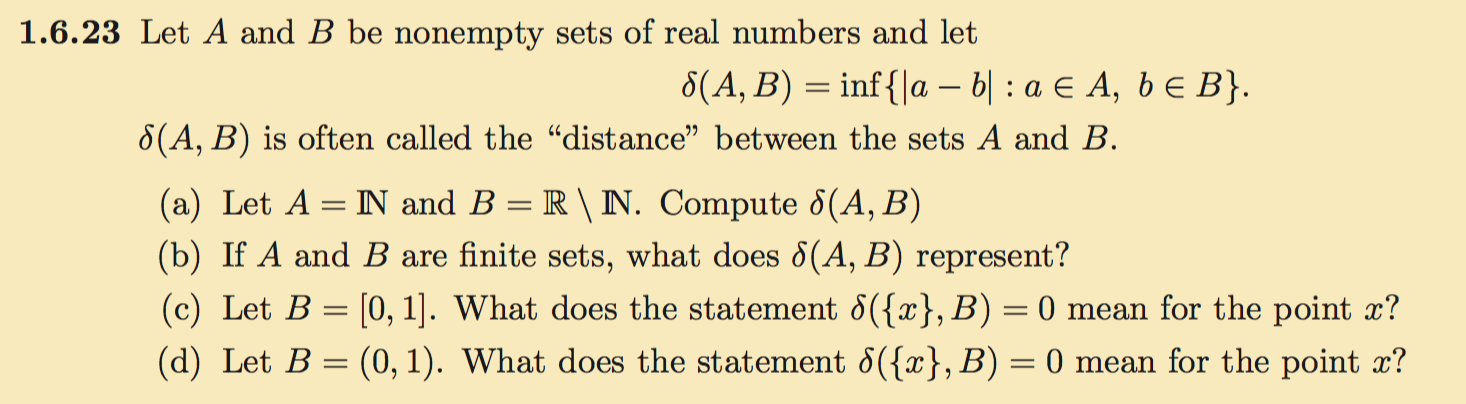 Solved Let A And B Be Nonempty Sets Of Real Numbers And Let | Chegg.com