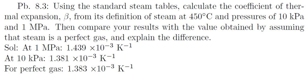 Solved Using the standard steam tables, calculate the | Chegg.com