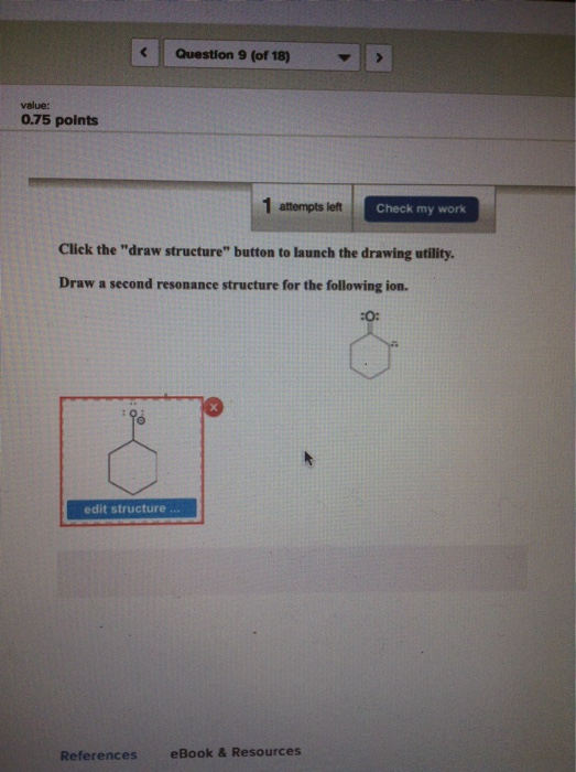 Solved Draw a second resonance structure for the following