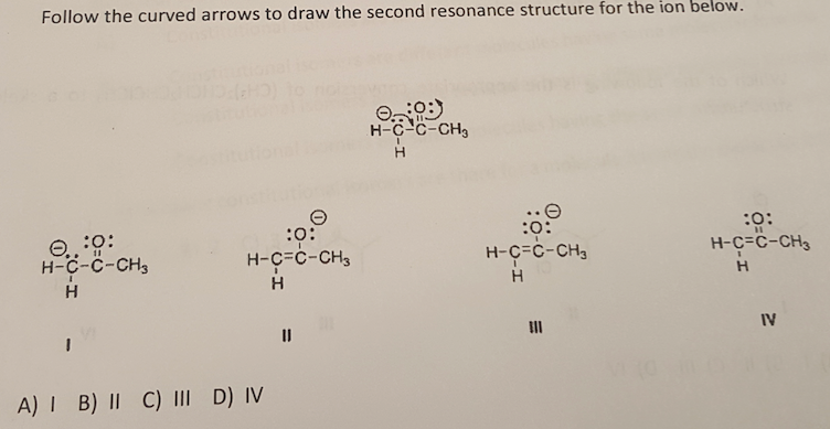 Solved Follow the curved arrows to draw the second resonance | Chegg.com