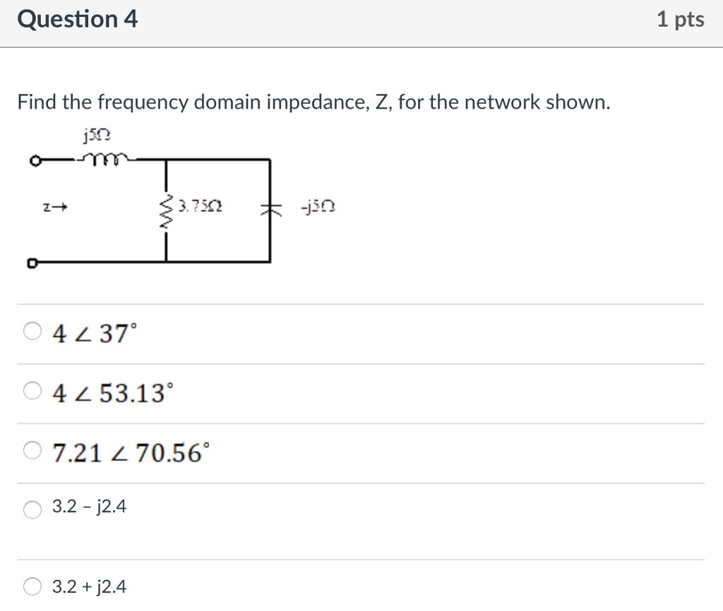 Solved Question 3 Find the frequency domain impedance, Z,