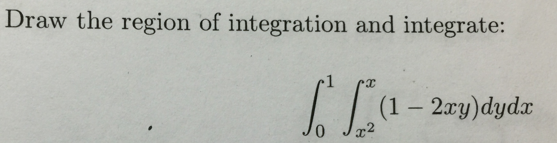 Solved Math Draw the region of integartion and integrate: | Chegg.com
