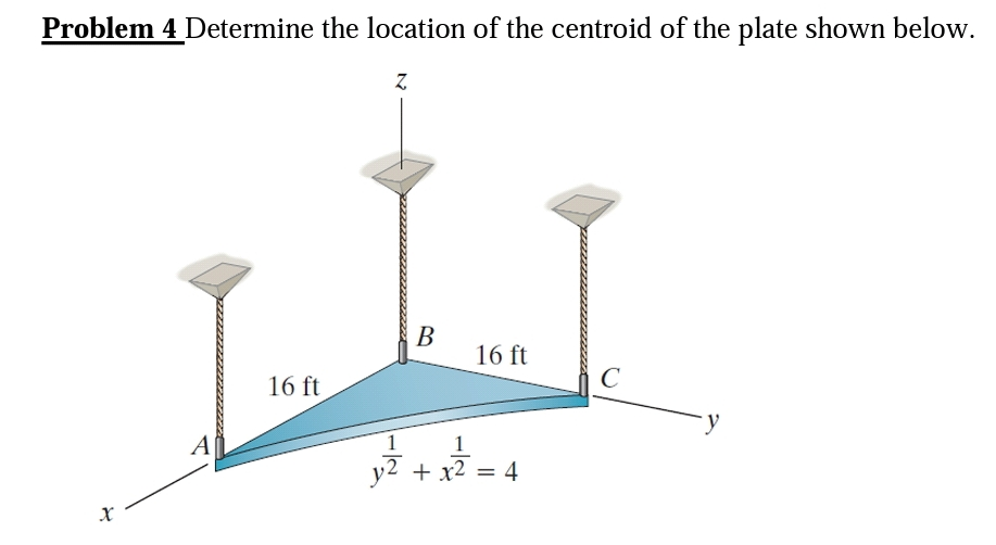 Solved Problem 4 Determine the location of the centroid of | Chegg.com