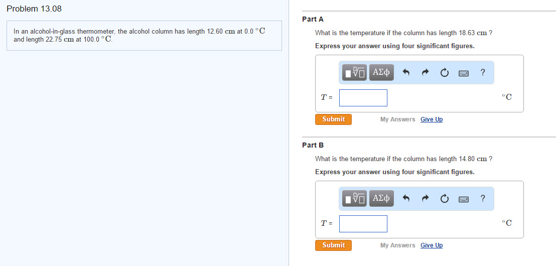 Solved In an alcoholinglass thermometer, the alcohol