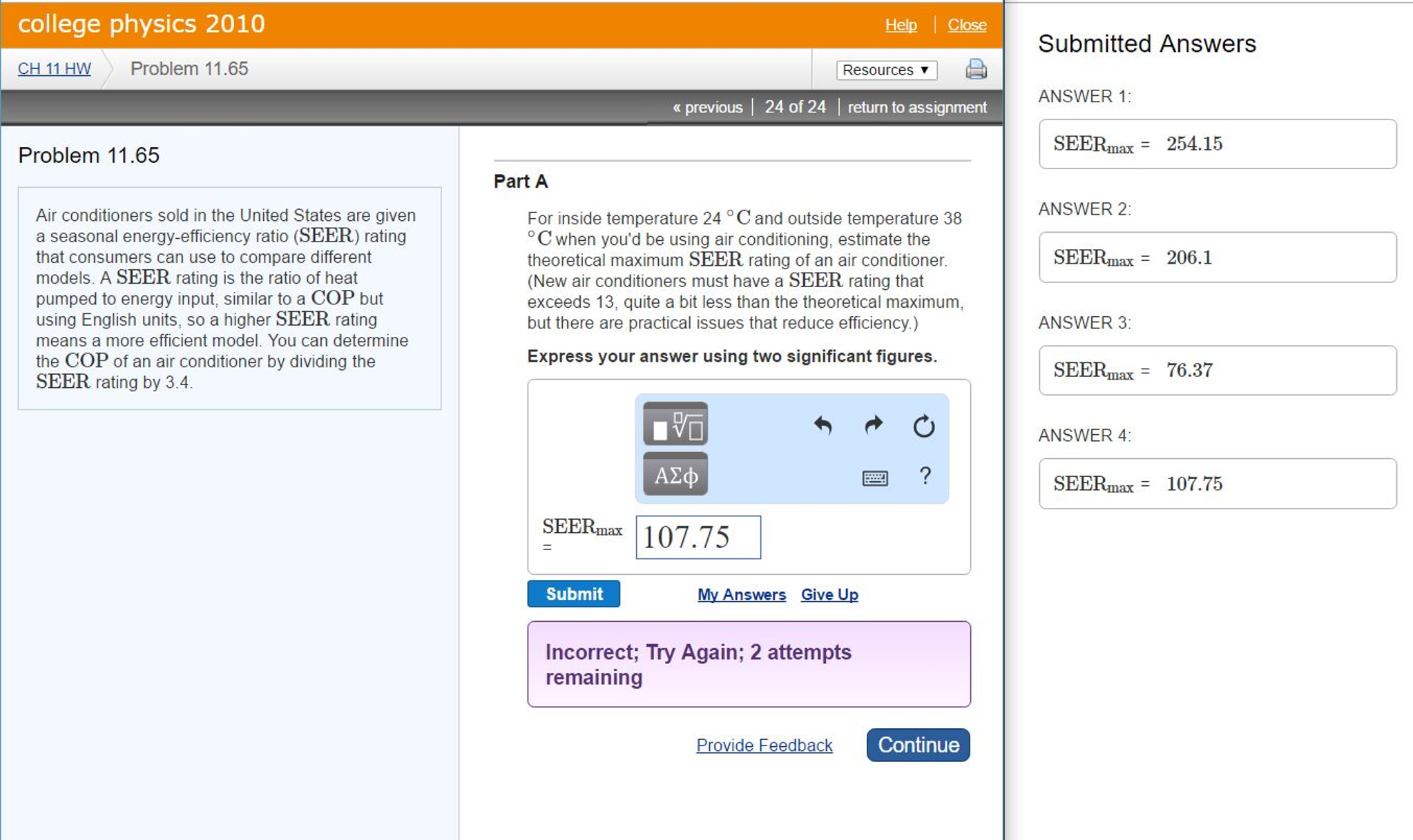 Solved Air conditioners sold in the United States are given