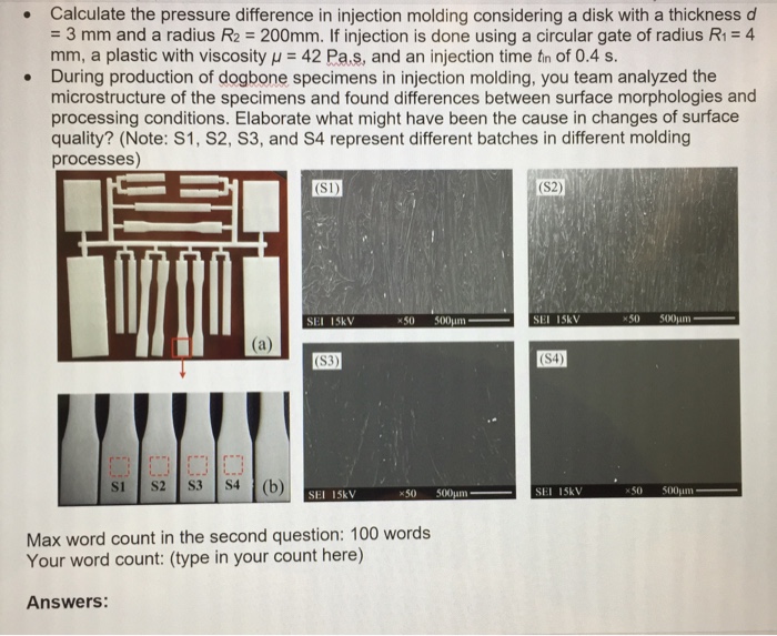 Solved Calculate the pressure difference in injection | Chegg.com