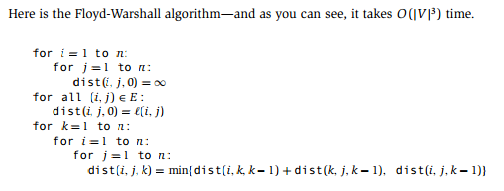 Solved The Floyd-Warshall Algorithm For Computing All-pairs | Chegg.com