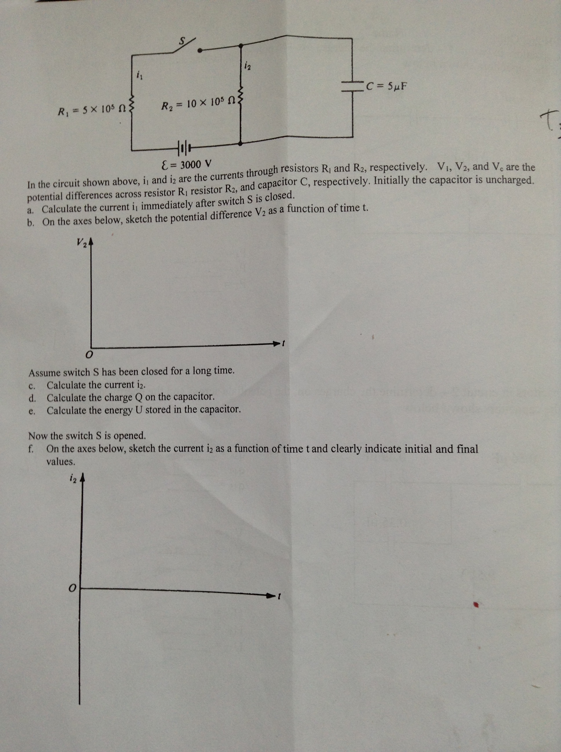 Solved In the circuit shown above, i_1 and i_2 are the | Chegg.com