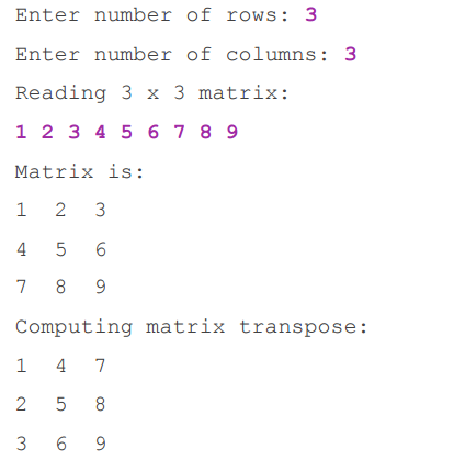 Solved The matrix will be at most 10 x 10. · Read a matrix | Chegg.com