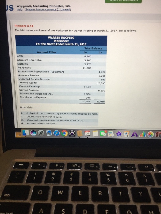 Solved: The Trial Balance Columns Of The Worksheet For Dix... | Chegg.com