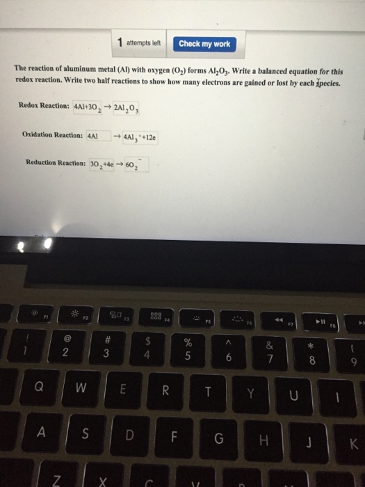 Solved Attempts LeftC Check My Work The Reaction Of Aluminum | Chegg.com