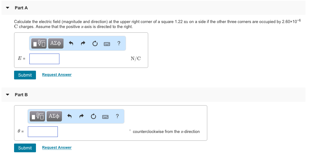 Solved Part A Calculate the electric field (magnitude and | Chegg.com