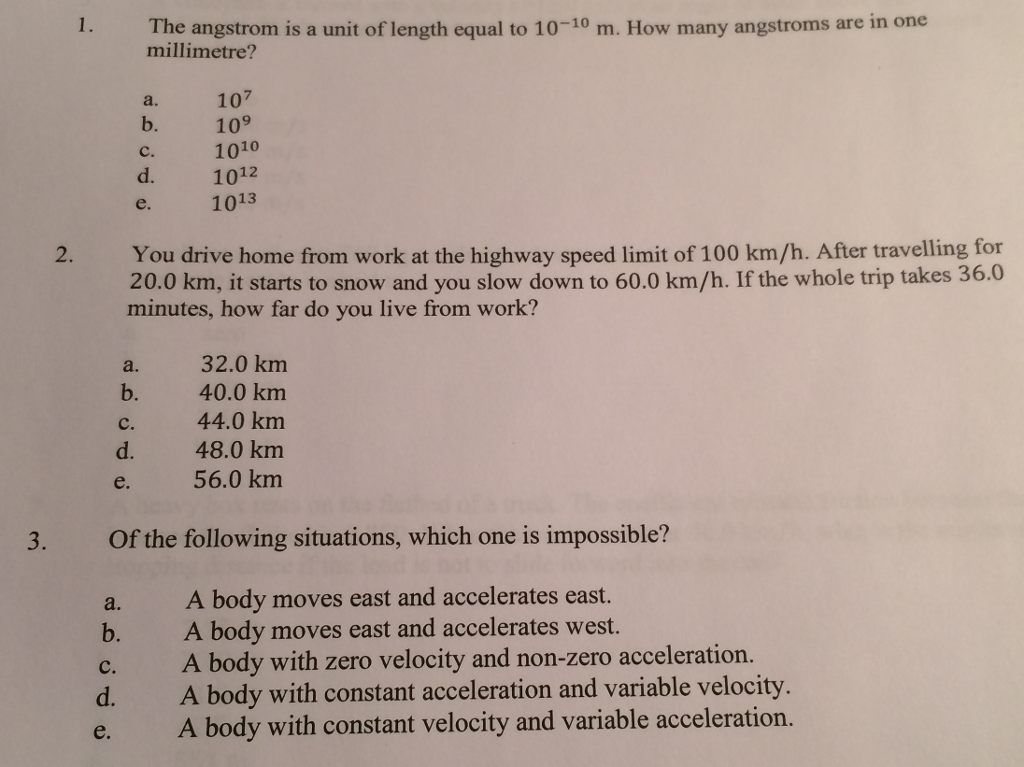 solved-1-the-angstrom-is-a-unit-of-length-equal-to-10-10-m-chegg