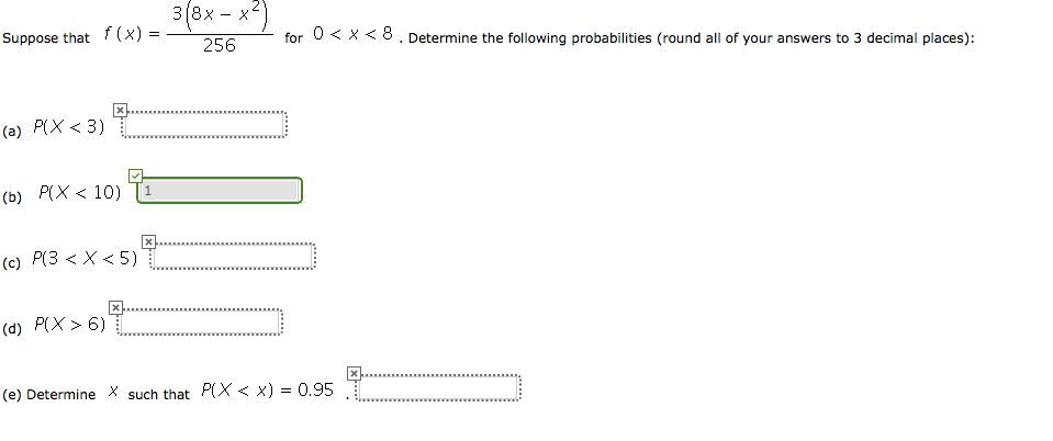 Solved Suppose That F x 3 8x X 2 256 For 0