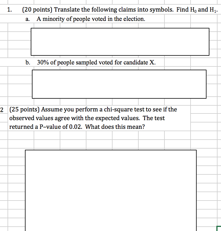 Solved 1. (20 points Translate the following claims into | Chegg.com