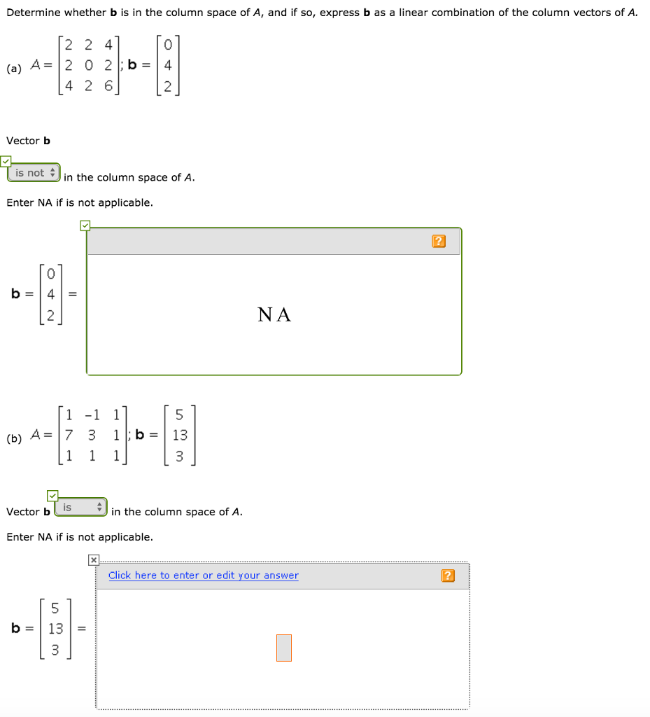 solved-determine-whether-b-is-in-the-column-space-of-a-and-chegg