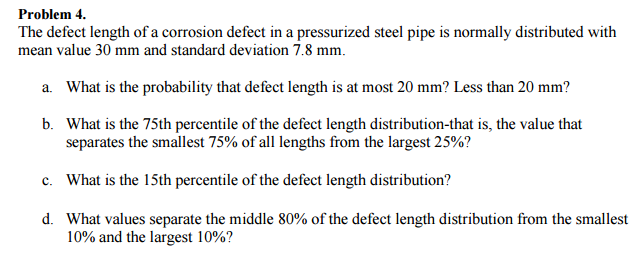 Solved The defect length of a corrosion defect in a | Chegg.com