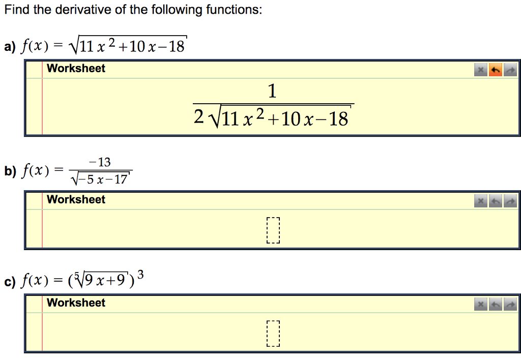 solved-find-the-derivative-of-the-following-functions-a-chegg