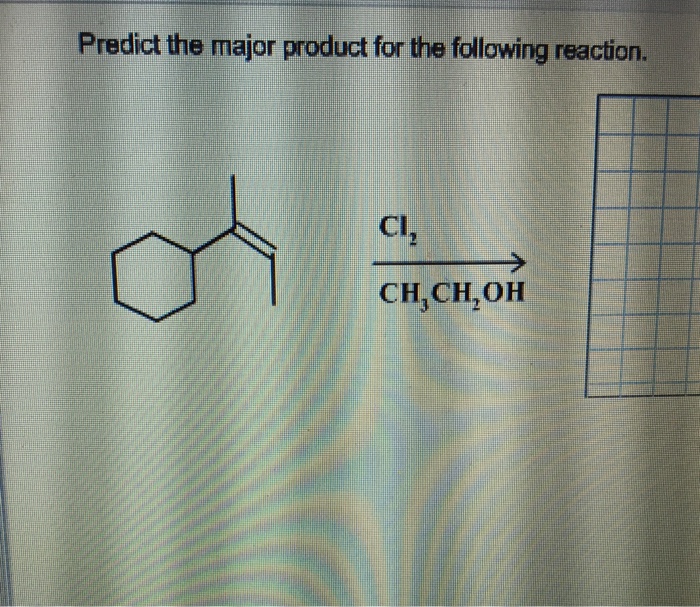 Solved Predict The Major Product For The Following Reaction. | Chegg.com