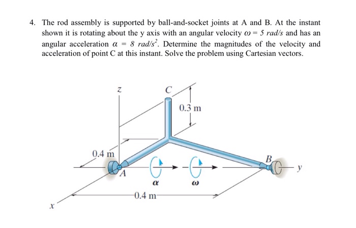 Solved The Rod Assembly Is Supported By Ball-and-socket | Chegg.com