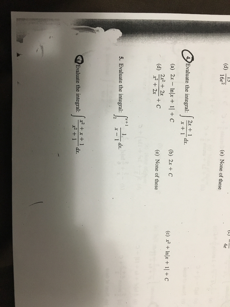 evaluate the integral 2 1 x4 ln x )) 2 dx