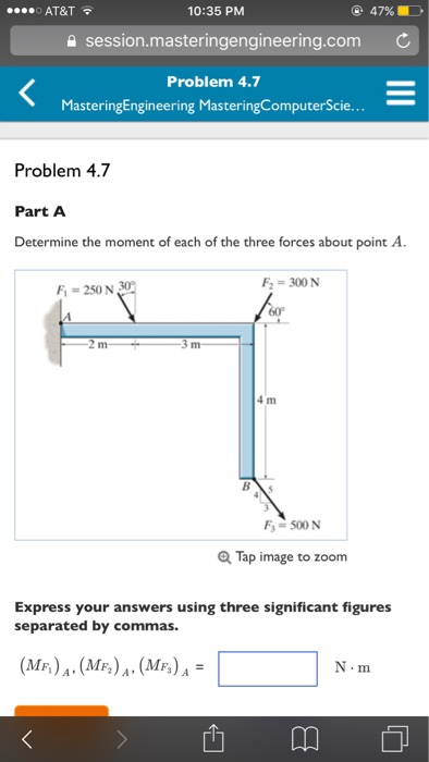 Solved Determine The Moment Of Each Of The Three Force About | Chegg.com