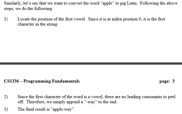 Solved Program English to Pig Latin Introduction As most of | Chegg.com